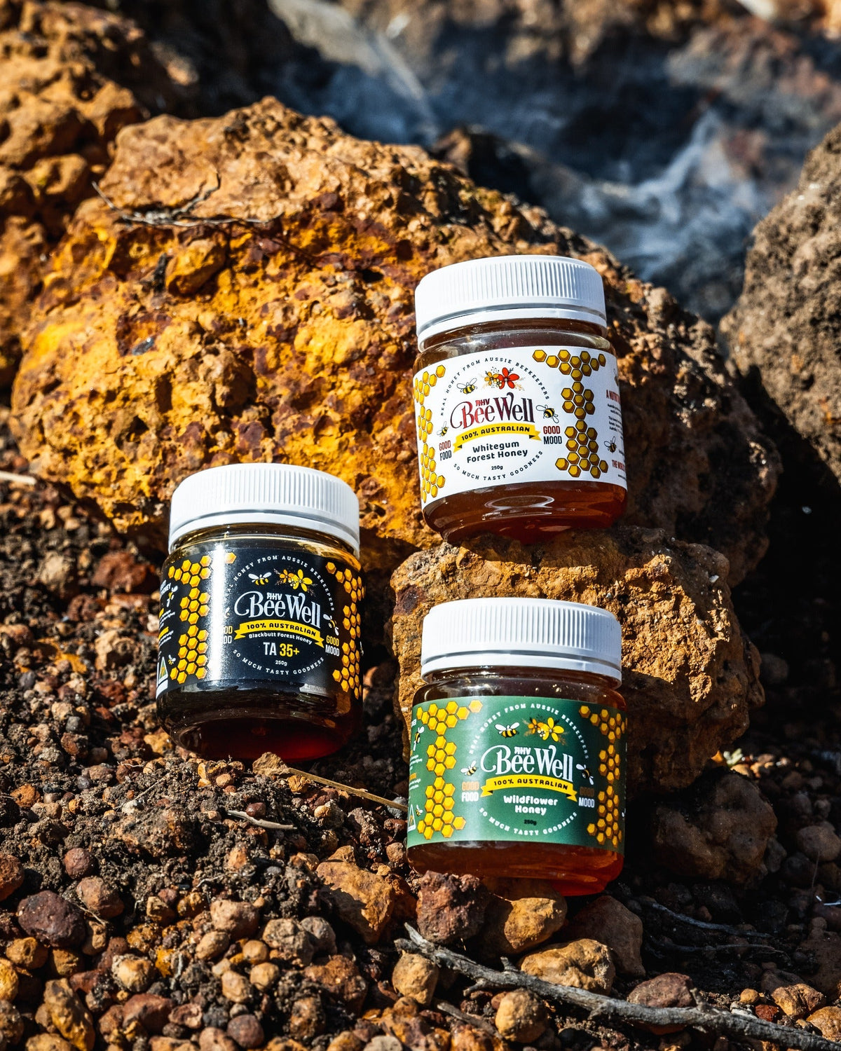 Multi-format honey packaging developed for an Australian consumer brand project coordinated by TL Enterprises